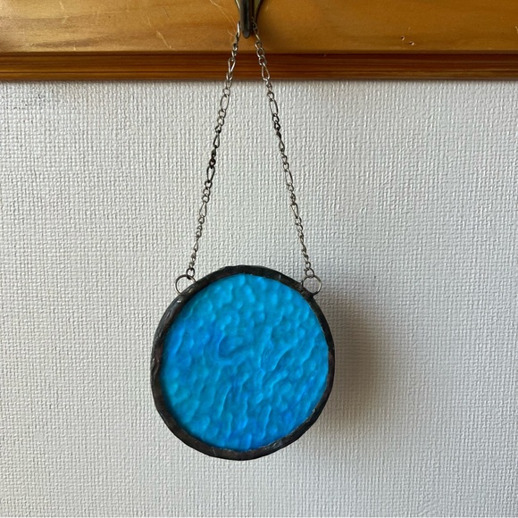 Double-Sided 3”x3” Hanging Decor – Birds and Dried Flowers & Stained Glass - Picture 2 of 13